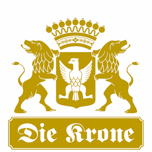 Goldenes Kronen Logo Logo Die Krone, in Gold dargestellt